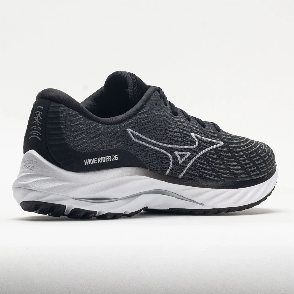 Mizuno Wave Rider 26 Men's Black/White 8 Mizuno Wave Rider 26 Men's Black/White - Image 6
