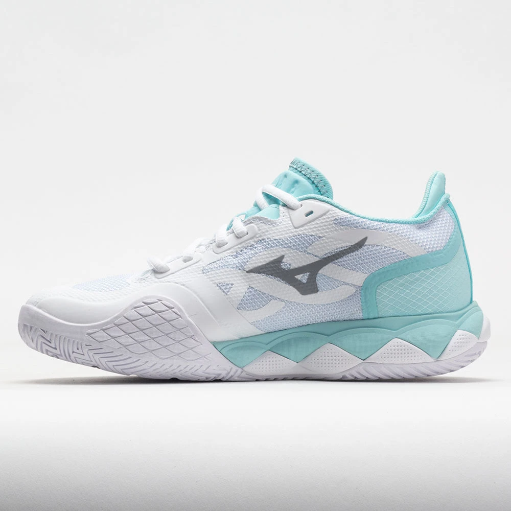 Mizuno Wave Enforce Tour AC Women's White/Tanager Turquoise 4 Mizuno Wave Enforce Tour AC Women's White/Tanager Turquoise - Image 2